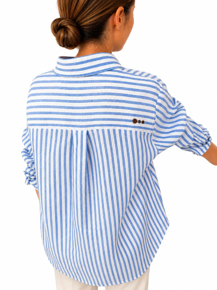 Alice Oversize Keten Gömlek
